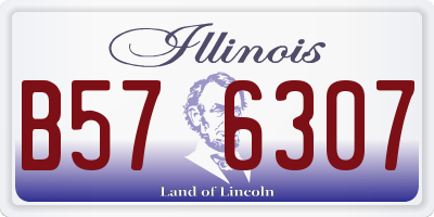 IL license plate B576307