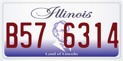 IL license plate B576314