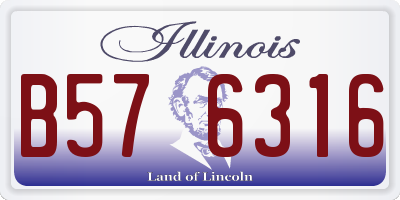 IL license plate B576316