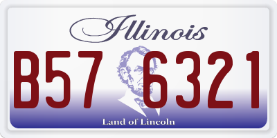IL license plate B576321
