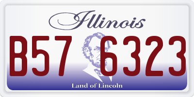 IL license plate B576323