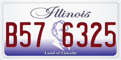 IL license plate B576325