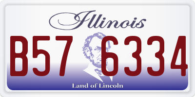 IL license plate B576334