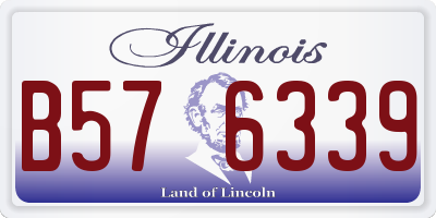 IL license plate B576339
