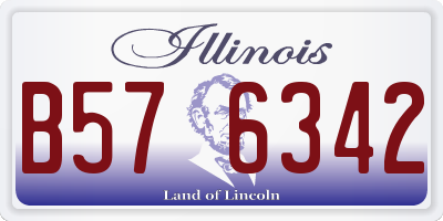 IL license plate B576342