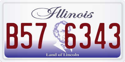 IL license plate B576343