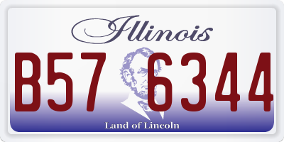 IL license plate B576344