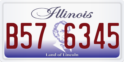 IL license plate B576345