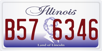 IL license plate B576346