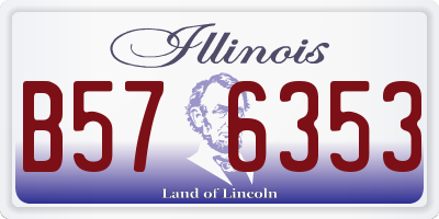 IL license plate B576353