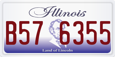 IL license plate B576355