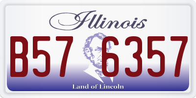 IL license plate B576357