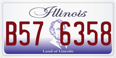 IL license plate B576358