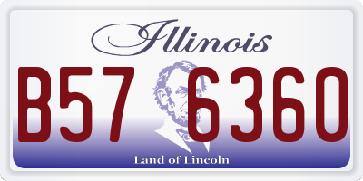 IL license plate B576360