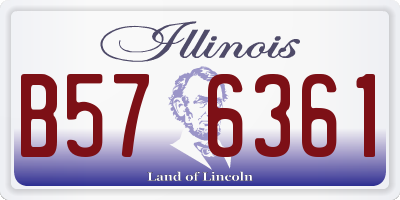 IL license plate B576361
