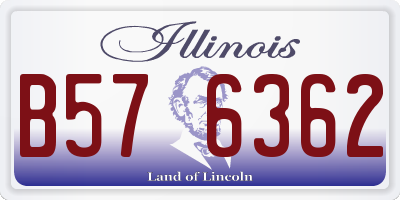 IL license plate B576362