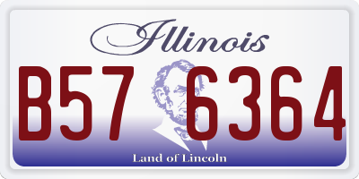 IL license plate B576364