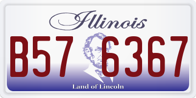 IL license plate B576367