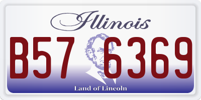 IL license plate B576369
