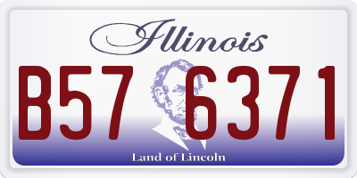 IL license plate B576371
