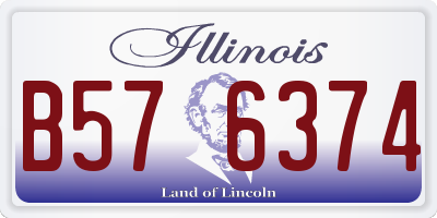 IL license plate B576374