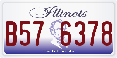 IL license plate B576378