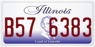 IL license plate B576383