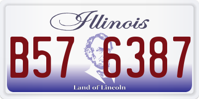 IL license plate B576387