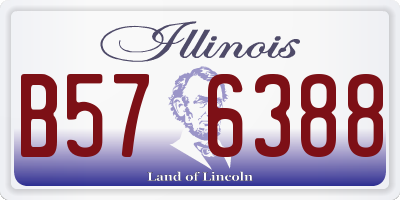 IL license plate B576388