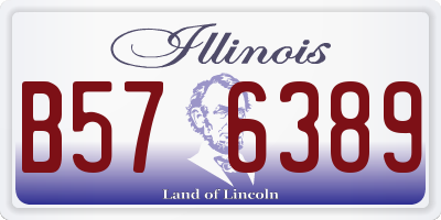IL license plate B576389