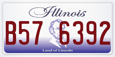 IL license plate B576392