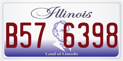 IL license plate B576398