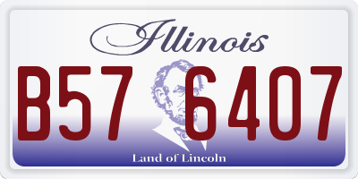 IL license plate B576407