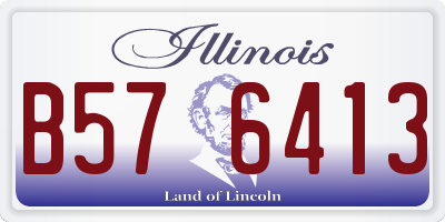 IL license plate B576413