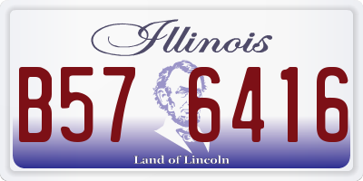 IL license plate B576416