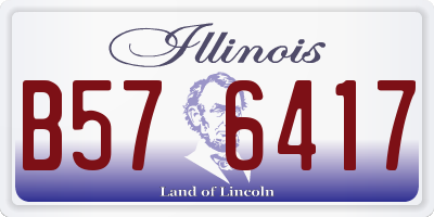 IL license plate B576417