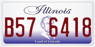 IL license plate B576418