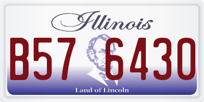 IL license plate B576430