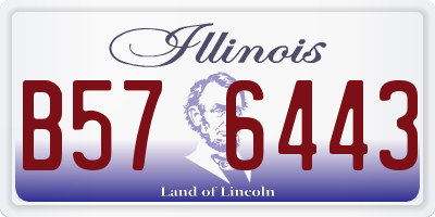 IL license plate B576443