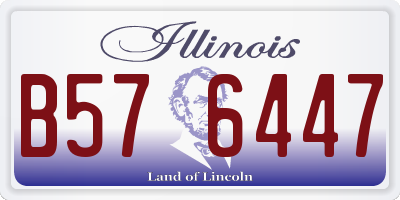 IL license plate B576447