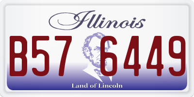 IL license plate B576449