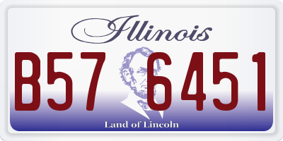 IL license plate B576451