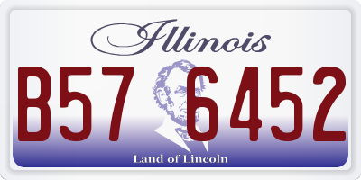 IL license plate B576452