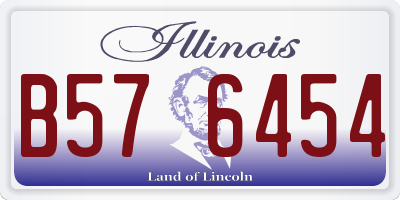 IL license plate B576454