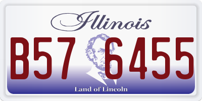 IL license plate B576455