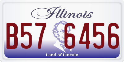 IL license plate B576456