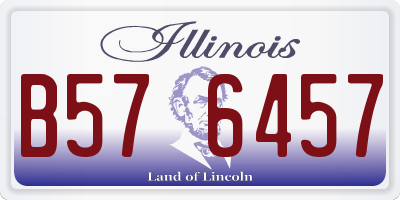 IL license plate B576457