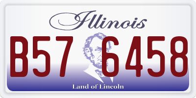 IL license plate B576458