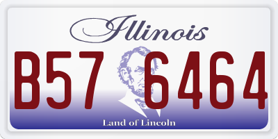 IL license plate B576464