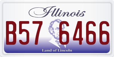 IL license plate B576466